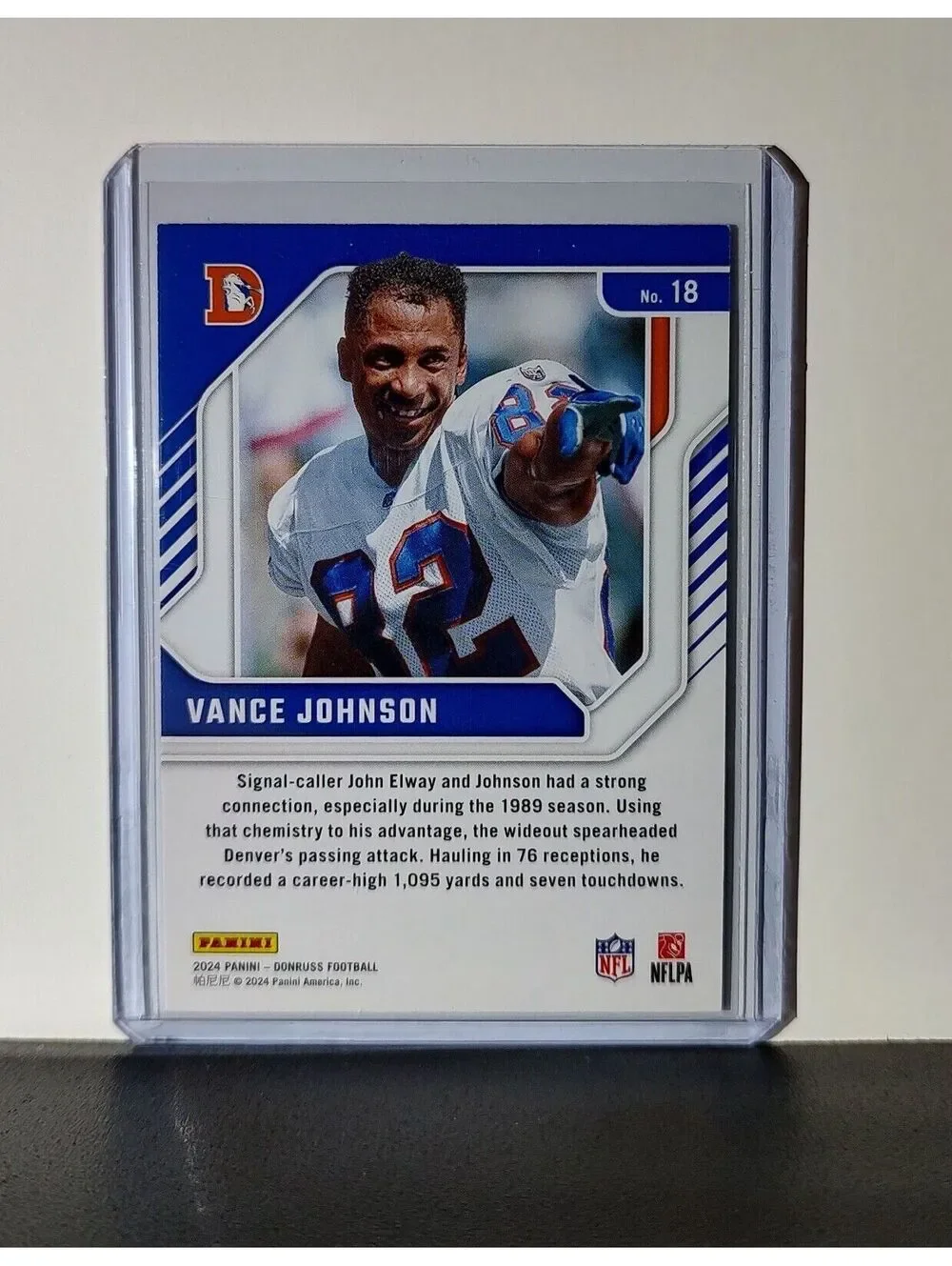 Vance Johnson 2024 Panini Donruss NFL #18 Legend Series Refractor Card Broncos